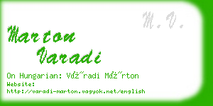 marton varadi business card